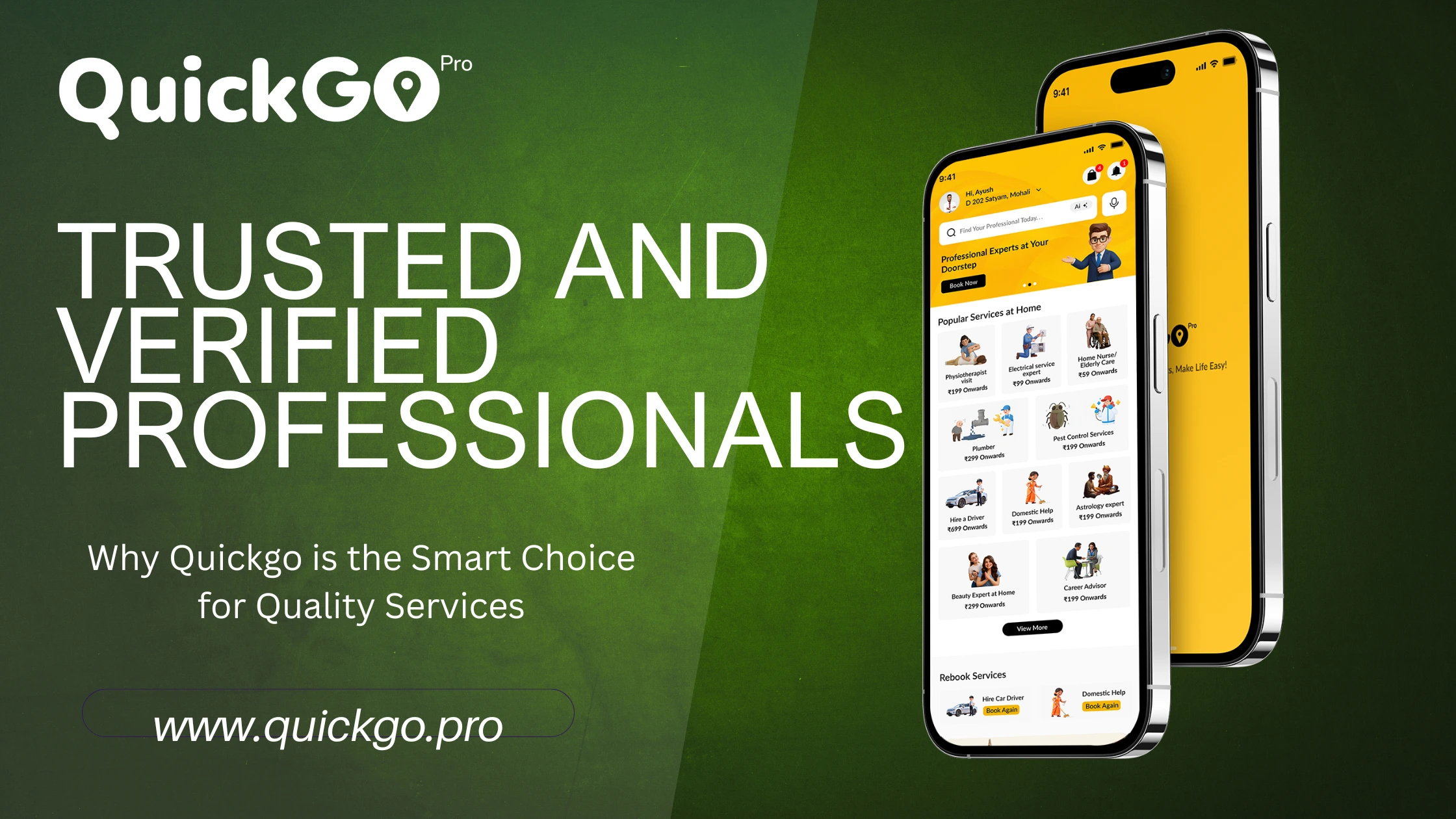 Quickgo: Your Trusted Hub for Verified Professionals Across Every Service Category